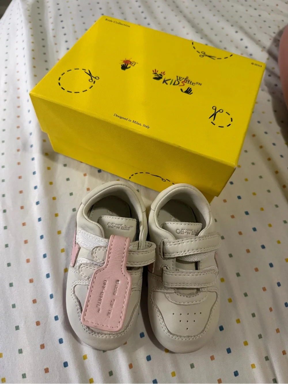 Off White Pink Arrow Strap Sneakers